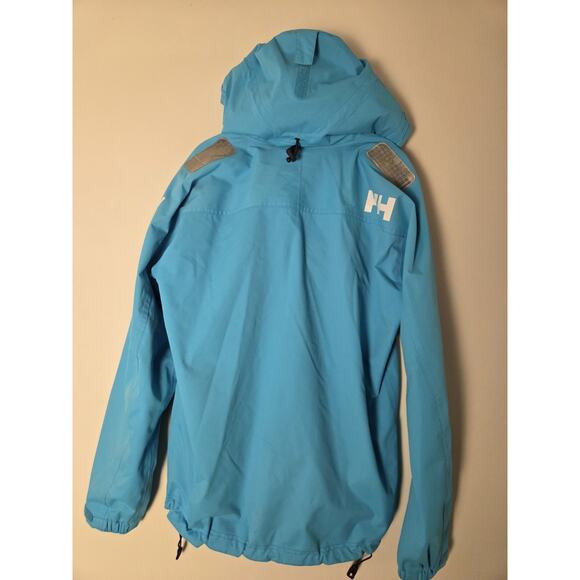 HH HELLY HANSEN TECH PERFORMANCE Sailing Offshore Sky Blue Hooded Jacket Size M - Picture 7 of 12